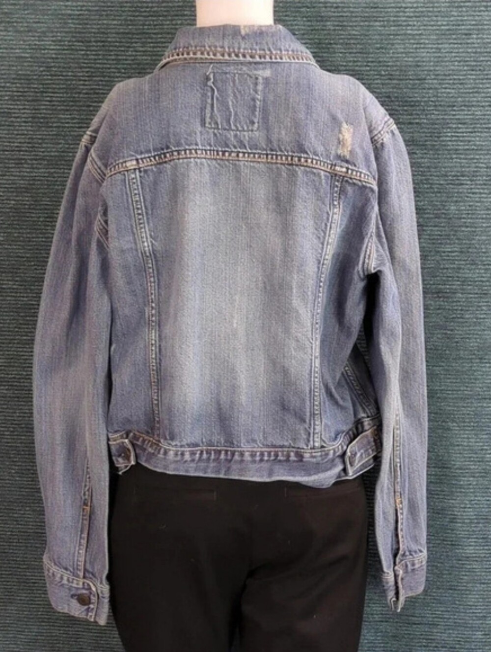 For Kitty Rescue!  Old Navy Youth Distressed Denim Jacket - Picture 5 of 16